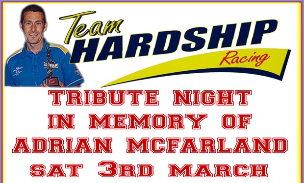 Adrian McFarland tribute night poster